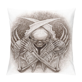 Personality  Gladiator Skeleton. Pillow Covers