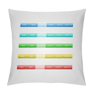 Personality  Website Design Buttons. Vector Illustration Pillow Covers