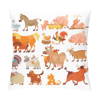 Personality  Cute Cartoon Farm Animals Pillow Covers