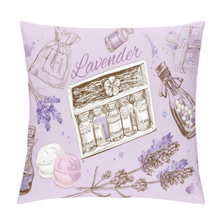 Personality  Lavender Natural Set Pillow Covers