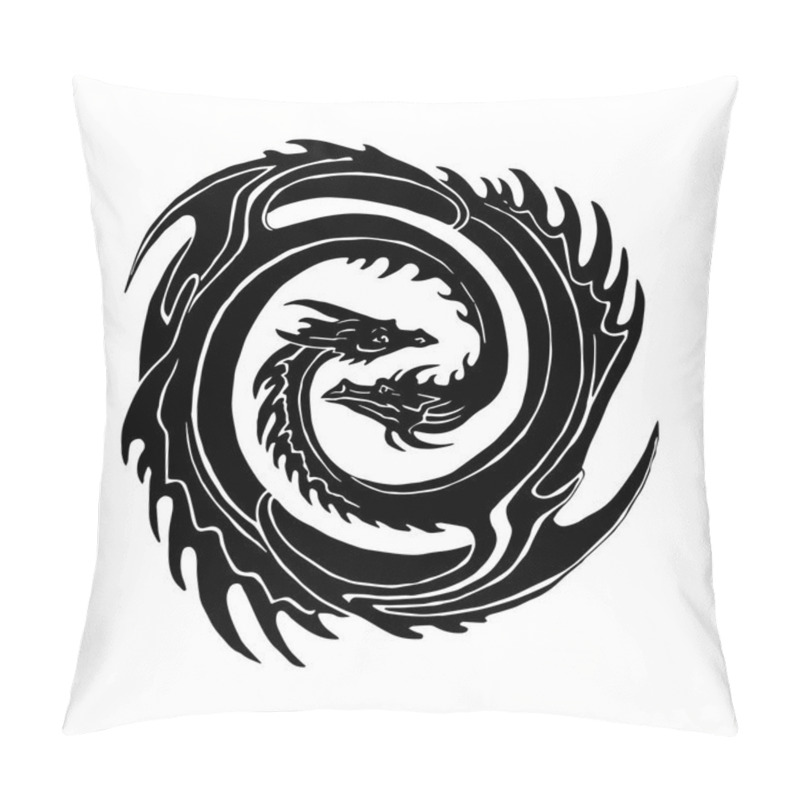 Personality  two dragons yin Yan symbol pillow covers