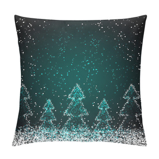 Personality  Abstract Night Winter Landscape Pillow Covers