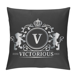 Personality  Monogram Logo Template. Pillow Covers