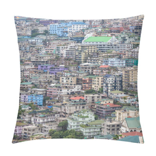 Personality  The Aizawl City Capital Of Mizoram View Over The Houses And Building On The Hills In Aizawl, Mizoram, India, Asia Pillow Covers