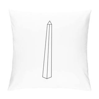 Personality  Obelisk In Buenos Aires Icon, Outline Style Pillow Covers