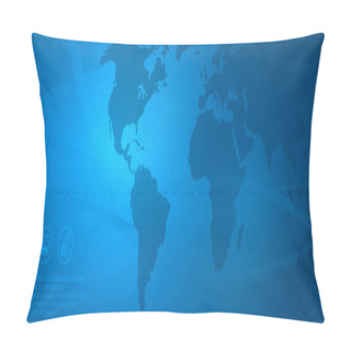 Personality  World Map With A Magnifying Glass Pillow Covers