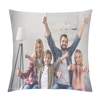 Personality  Family Showing Thumbs Up Pillow Covers
