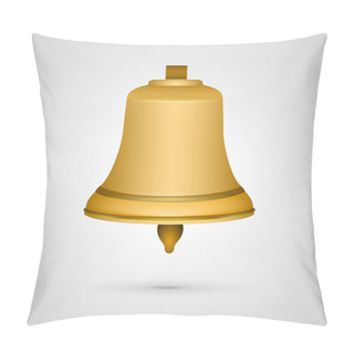 Personality  Vector Golden Bell On Grey Background Pillow Covers