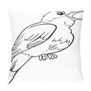 Personality  Nightingale Bird Coloring Page Pillow Covers