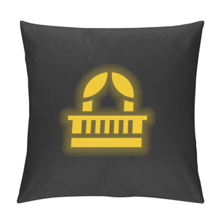 Personality  Balcony Yellow Glowing Neon Icon Pillow Covers