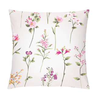 Personality  Vintage Spring Flower Branch Pattern Background Pillow Covers