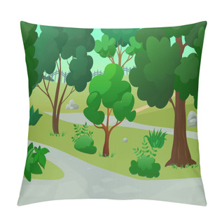 Personality  Park Landscape Illustration Pillow Covers
