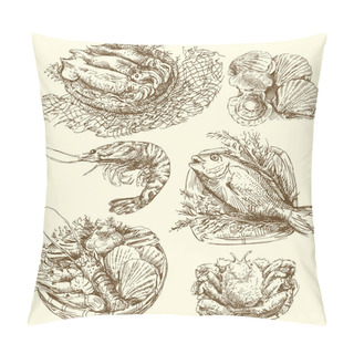 Personality  Sea Food, Fish Collection Pillow Covers