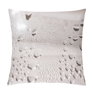 Personality  Close-up View Of Shiny Water Drops Background Pillow Covers