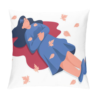 Personality  Dead Woman On White Pillow Covers