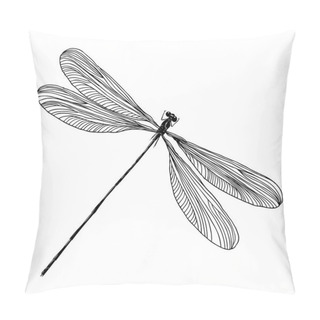 Personality  Dragonfly Stipple Drawing  Pillow Covers