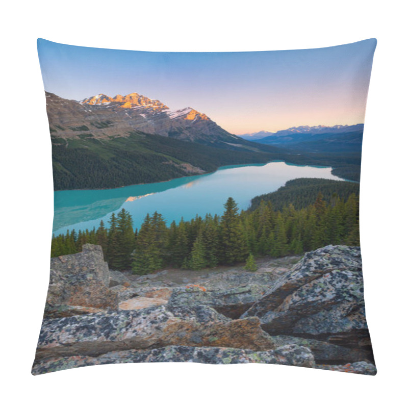 Personality  Peyto Lake In Banff National Park, Alberta At Sunrise Pillow Covers