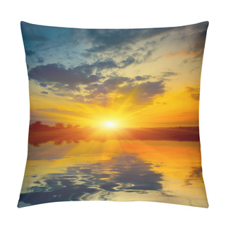 Personality Sunset Over Lake Pillow Covers