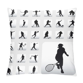 Personality  Sport Silhouettes Pillow Covers