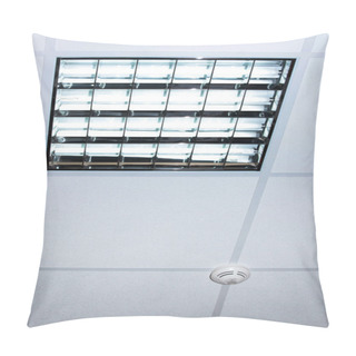 Personality  Fluorescent Lamp On The Modern Office Ceiling Pillow Covers