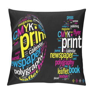 Personality  Printing Word Cloud Pillow Covers