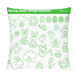 Personality Set Of Easter Design Elements Pillow Covers