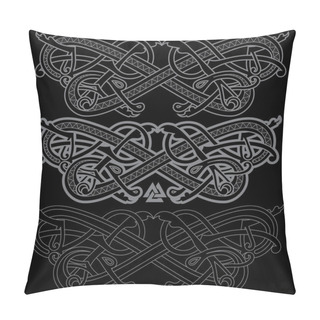 Personality  Ancient Celtic, Scandinavian Mythological Symbol Of Dragon. Celtic Knot Ornament Pillow Covers