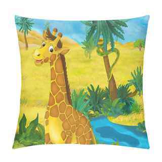 Personality  Cartoon Wild Giraffe Pillow Covers