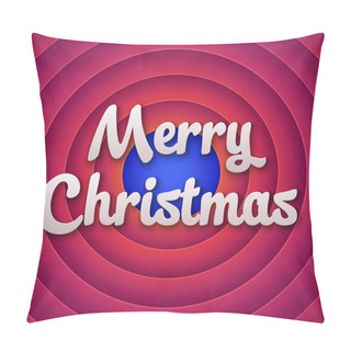 Personality  Movie Ending Screen With Merry Christmas Label Pillow Covers