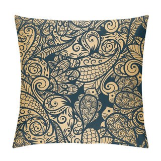 Personality  Vector Seamless Paisley Background Pillow Covers