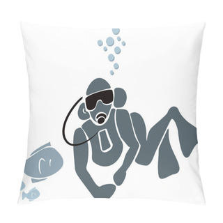 Personality  Underwater Swimmer Pillow Covers