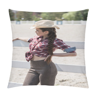 Personality  Attractive Cowgirl In Hat Pillow Covers