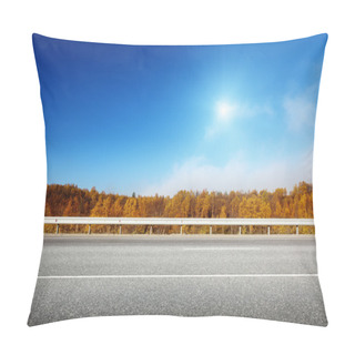 Personality  Road In Autumn Forest Pillow Covers