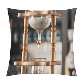 Personality  Alternative Brewing Of Espresso, Cold Drip Coffee Maker, Cold Water Dripping On Fresh Ground Coffee  Pillow Covers