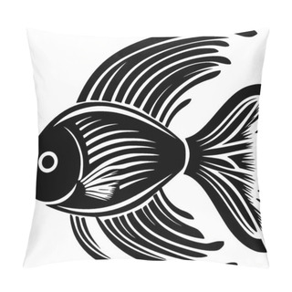 Personality  Angelfish - Minimalist And Flat Logo - Vector Illustration Pillow Covers