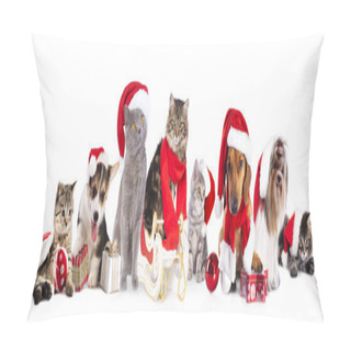 Personality  Christmas Cat And Dog Pillow Covers