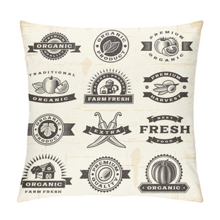 Personality  Vintage Organic Harvest Stamps Set Pillow Covers