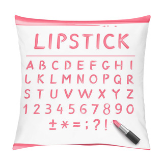 Personality  Pink Red Glossy Lipstick Alphabet Poster  Pillow Covers