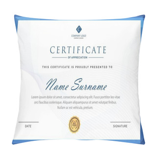 Personality  Vector Modern Certificate Design With Modern Trendy Touch Pillow Covers