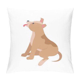 Personality  Adopt Puppy From Abroad Semi Flat Color Vector Character. Full Body Animal On White. Visiting Animal Shelter. Dog Rehoming Isolated Modern Cartoon Style Illustration For Graphic Design And Animation Pillow Covers