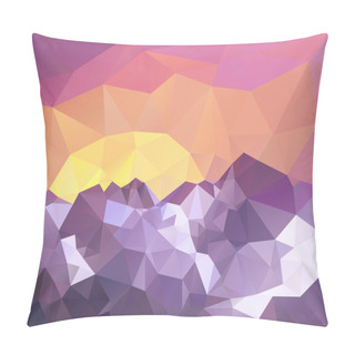 Personality  Illustration Of Sunset Or Sunrise Over The Mountains Pillow Covers