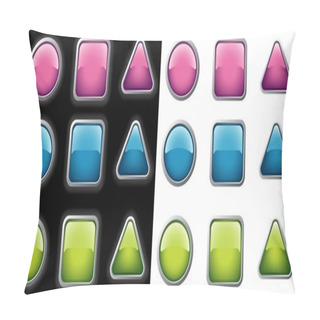 Personality  Metallic Buttons Pillow Covers