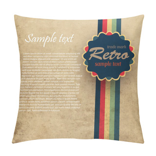 Personality  Grungy Retro Background. Vector Illustration. Pillow Covers