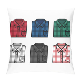 Personality  Plaid Shirts Set Pillow Covers