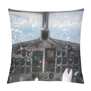 Personality  DC3 Cockpit Inflight Dashboard View Pillow Covers