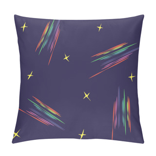 Personality  Seamless Pattern With Stars And Northern Lights Pillow Covers