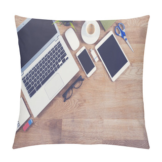 Personality  Top View Office Desk Mockup Pillow Covers