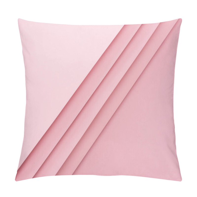 Personality  top view of blank and empty sheets of paper on pink background with copy space  pillow covers