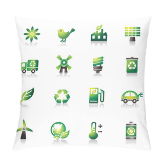 Personality  Environmental Protection Colorful Icons Pillow Covers