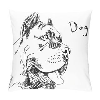 Personality  Hand Drawn Dog Pillow Covers